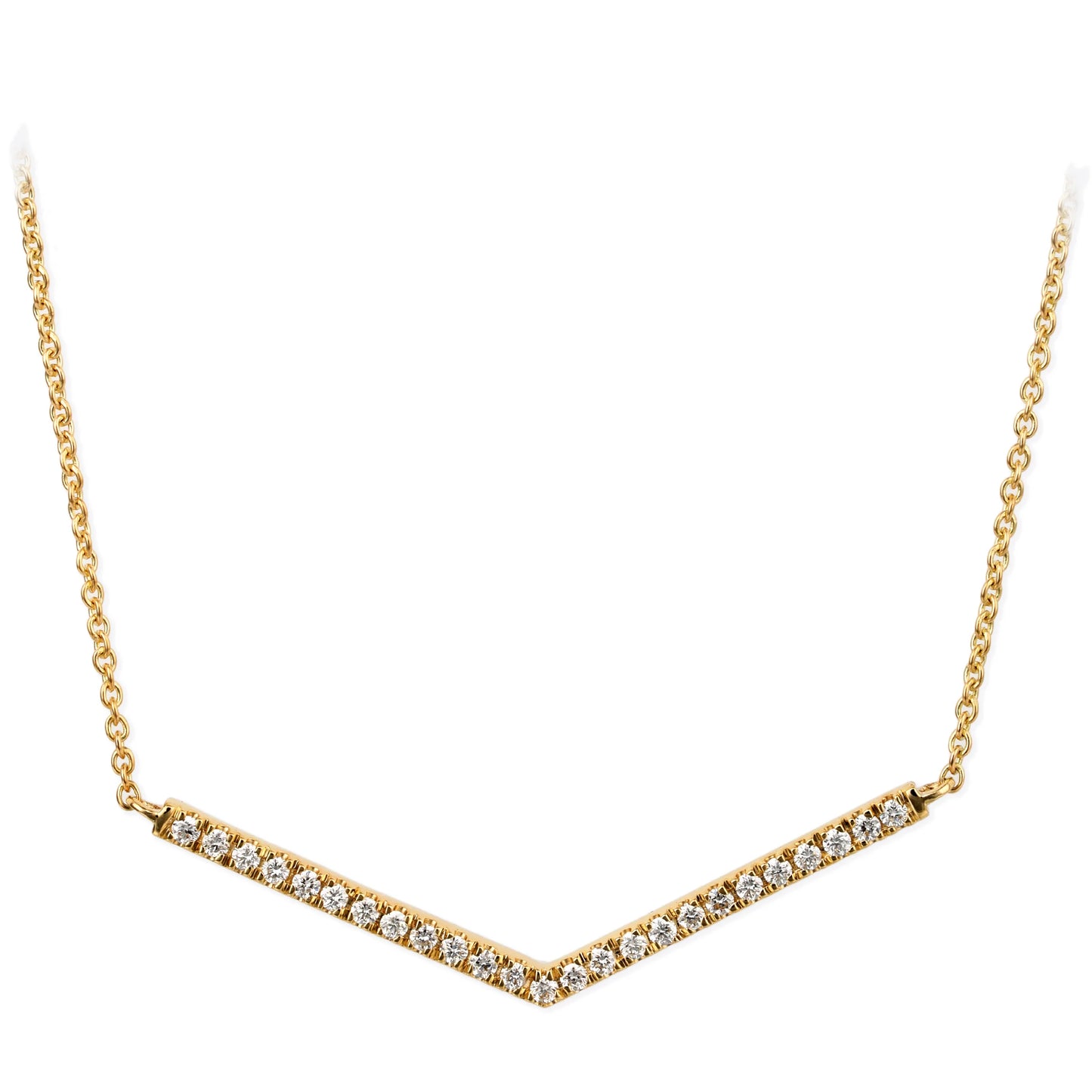 Diamond Curved Bar Necklace