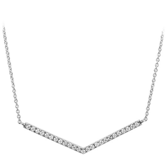 Diamond Curved Bar Necklace