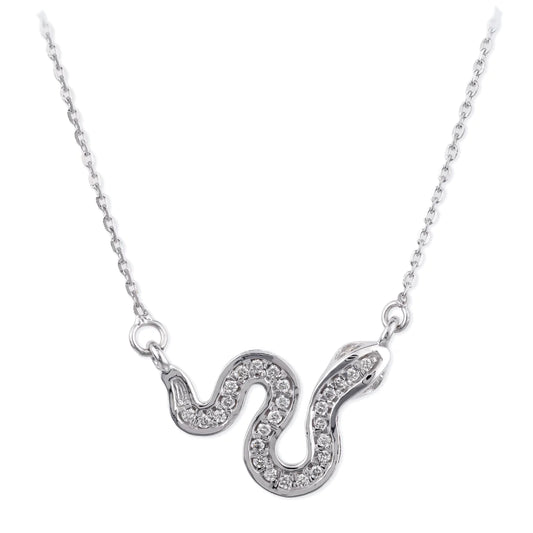 Diamond Snake Necklace