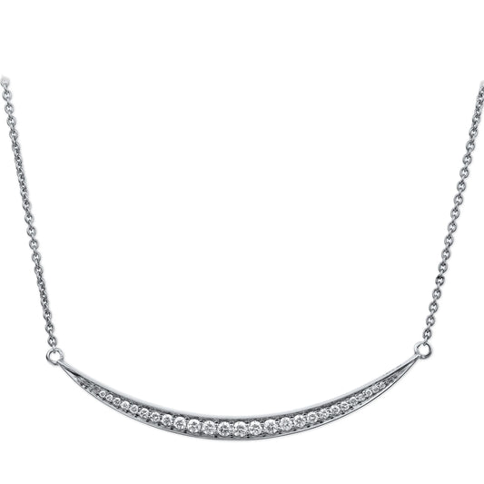 Diamond Curved Bar Necklace