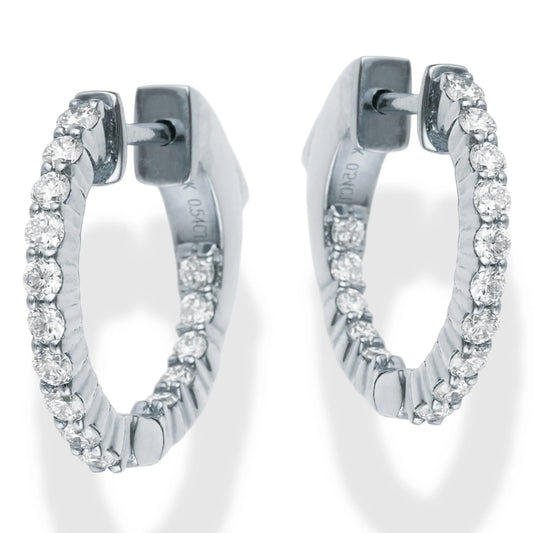 Diamond Huggies Earrings White Gold