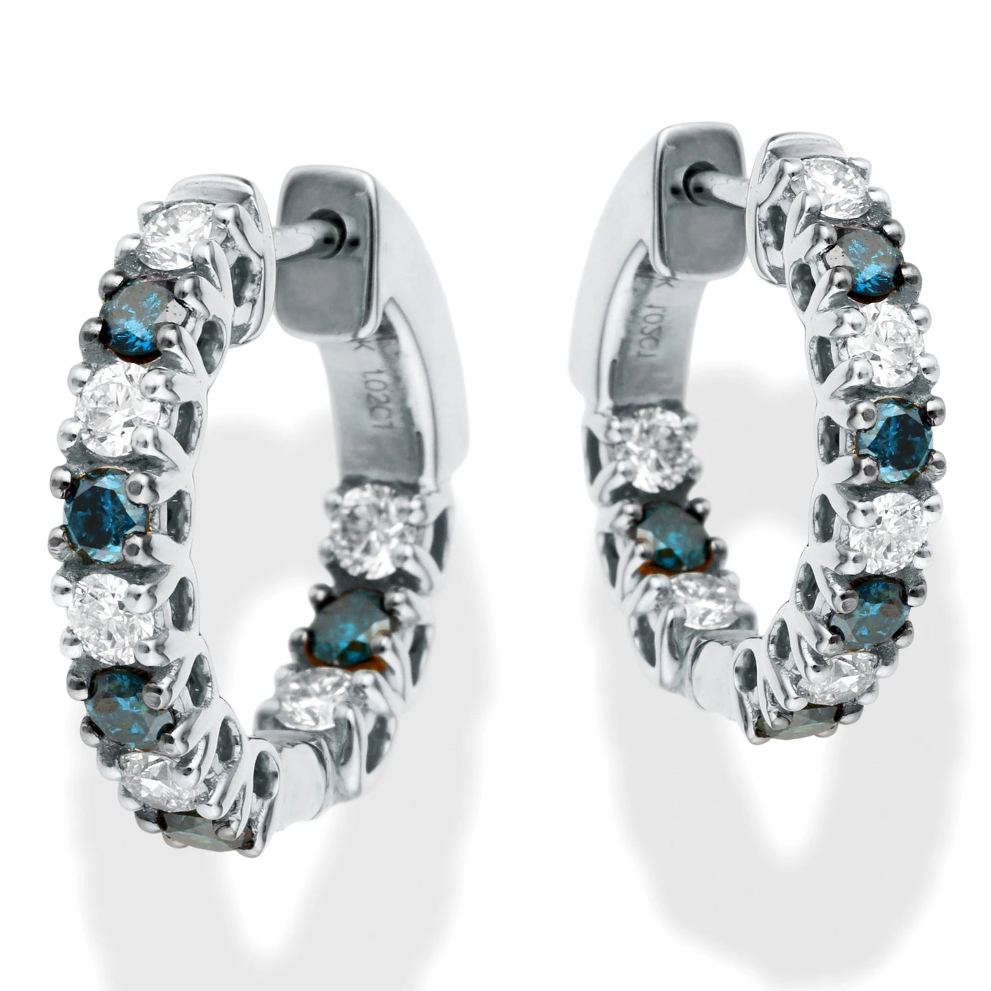 Diamond Huggies Earrings White Gold