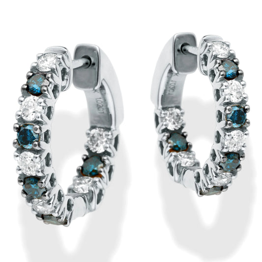 Diamond Huggies Earrings White Gold