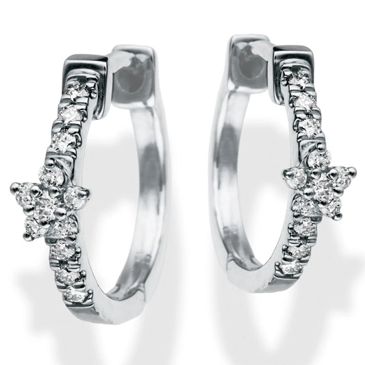 Diamond Huggies Earrings White Gold