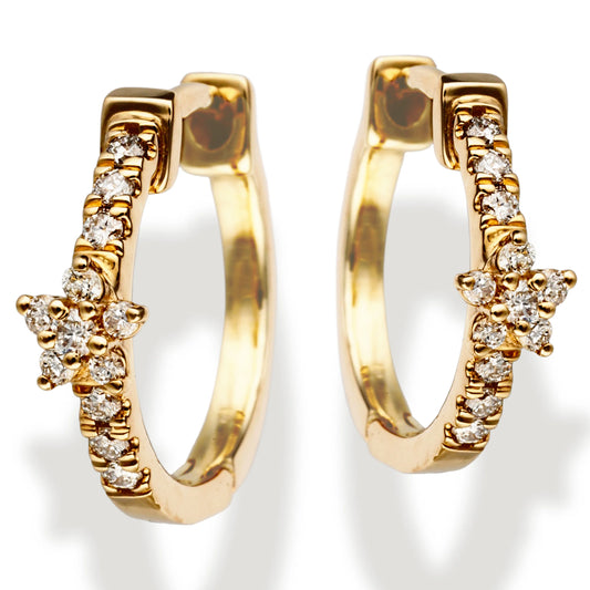 Diamond Huggies Earrings Yellow Gold