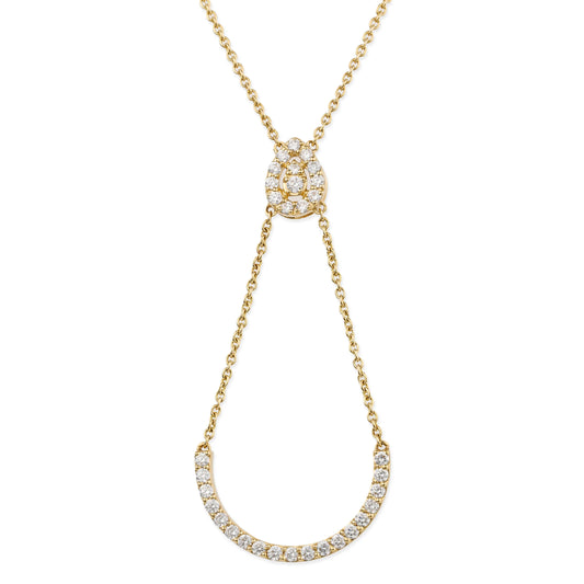 Diamond Curved Bar Necklace