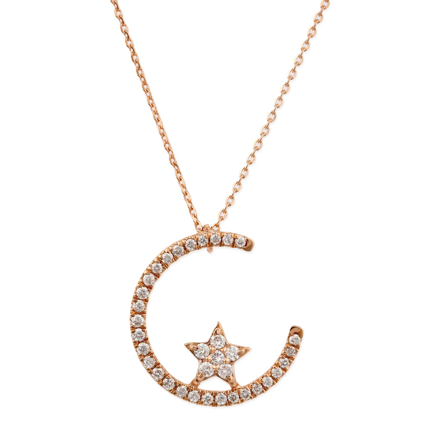 Diamond Star/moon Necklace