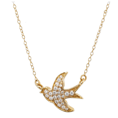 Diamond Bird Necklace