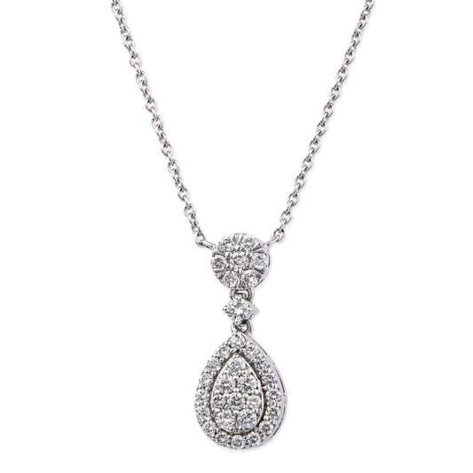 Diamond Pear Shape Pendent Necklace