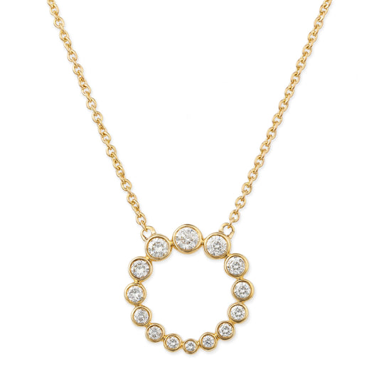 Diamond Open Circle Necklace