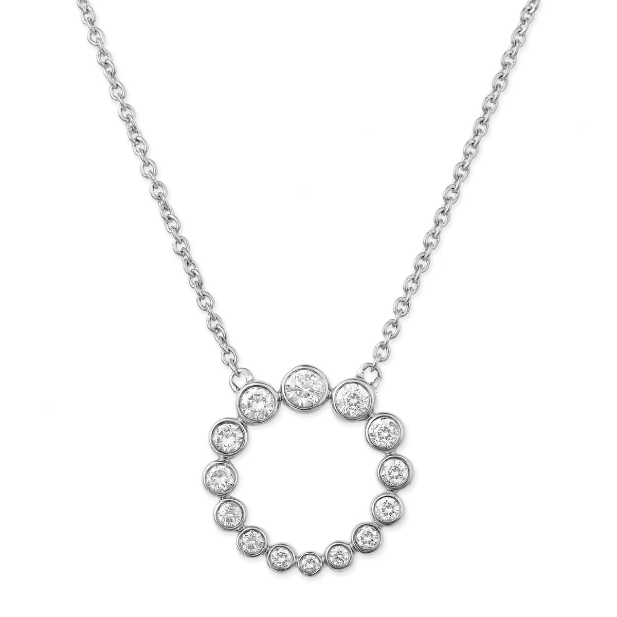 Diamond Open Circle Necklace