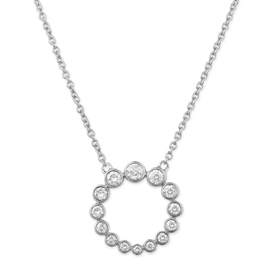 Diamond Open Circle Necklace