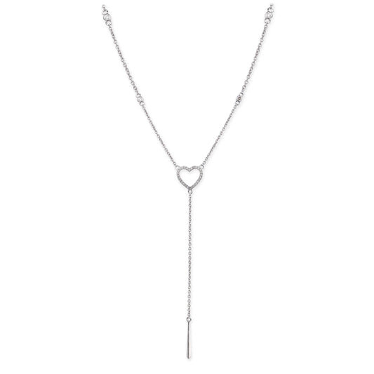 Diamond Heart Shape Lariat Necklace