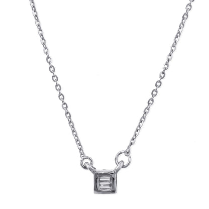 Diamond Baguette Pendent Necklace