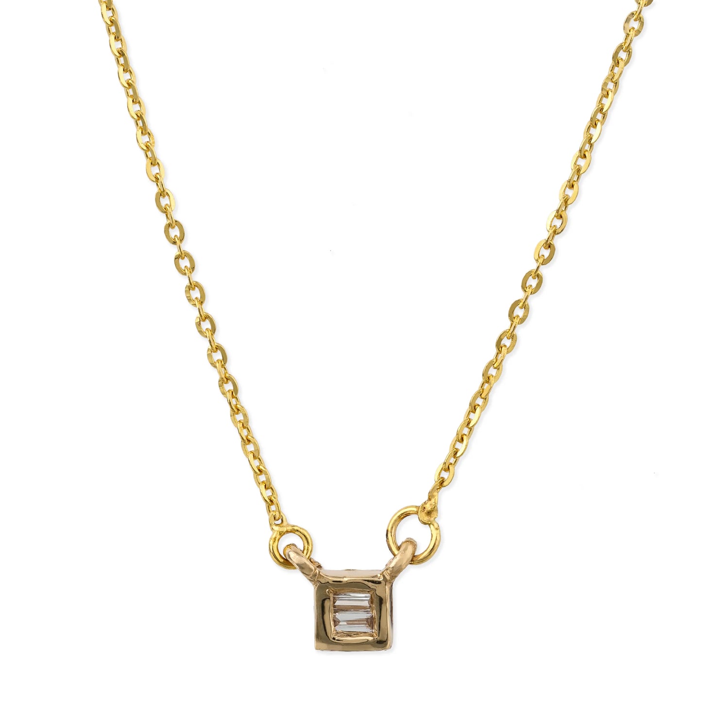 Diamond Baguette Pendent Necklace