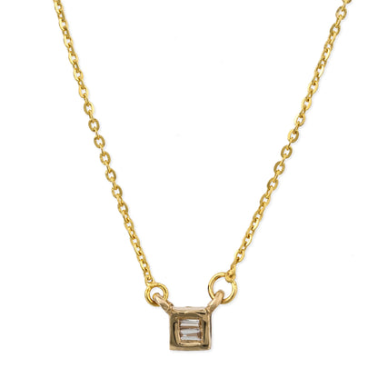 Diamond Baguette Pendent Necklace