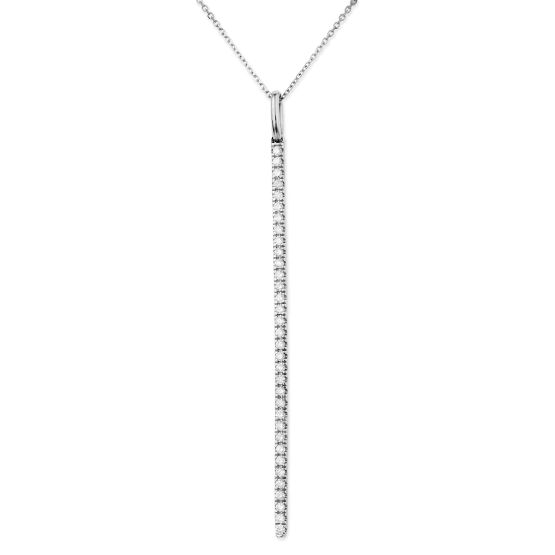 Diamond Bar Pendent Necklace