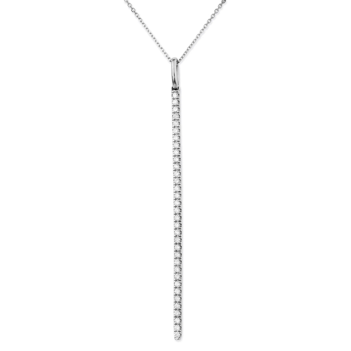 Diamond Bar Pendent Necklace