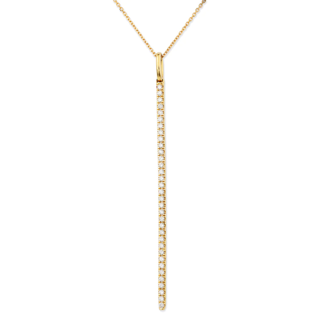 Diamond Bar Pendent Necklace