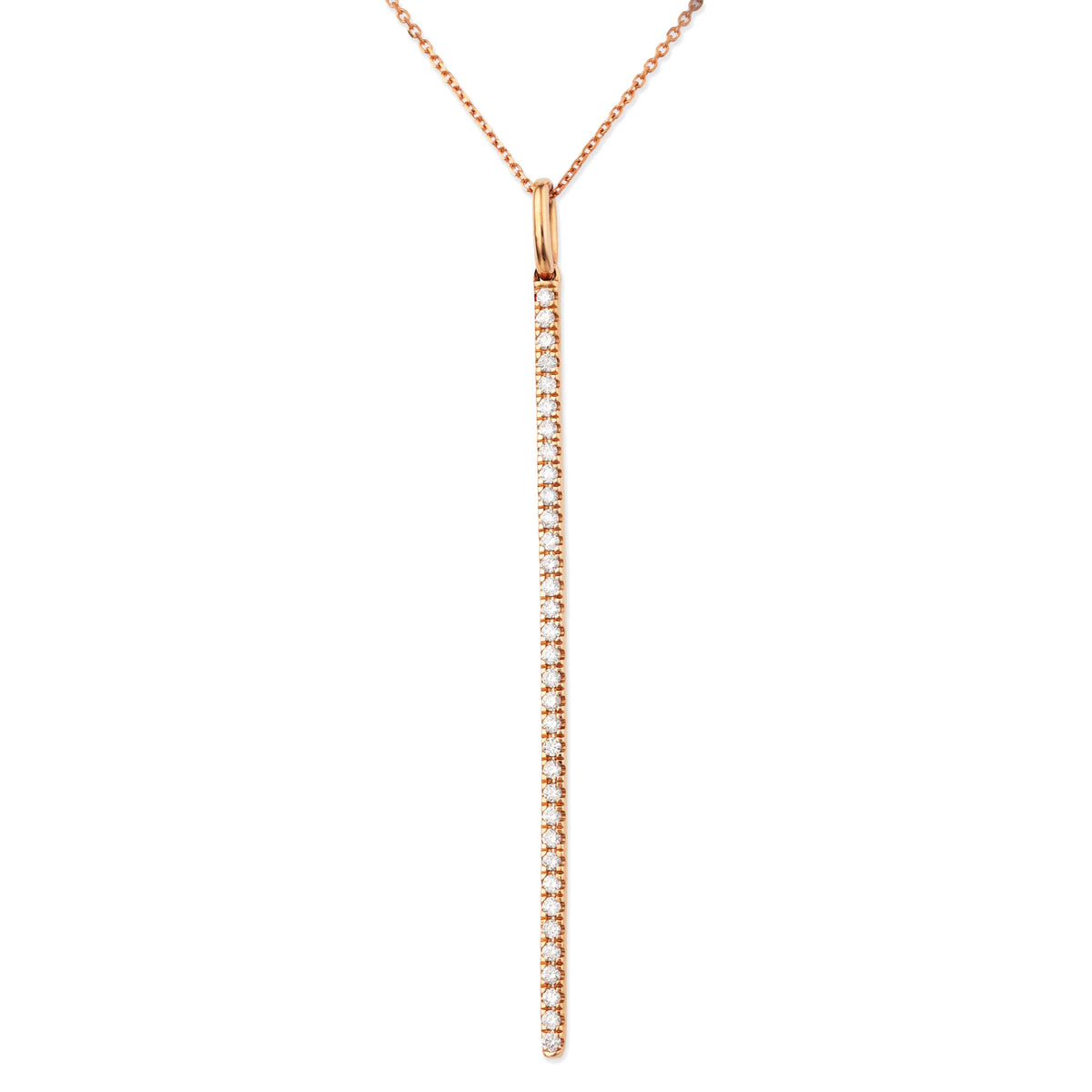 Diamond Bar Pendent Necklace
