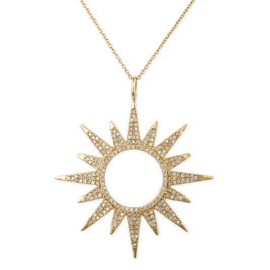 Diamond Sunburst Necklace