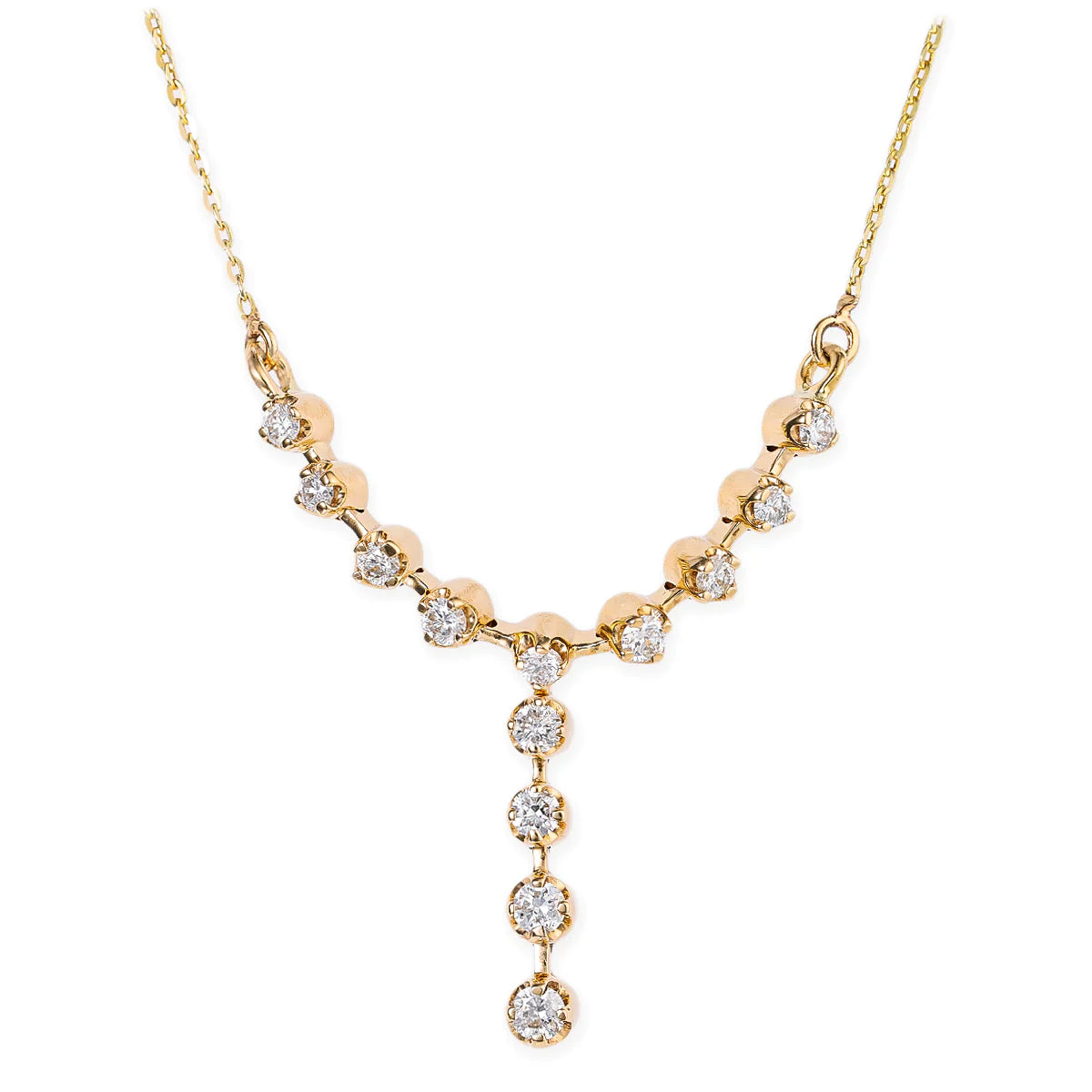 Diamond Y Necklace