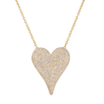 Diamond Pointed Heart Necklace