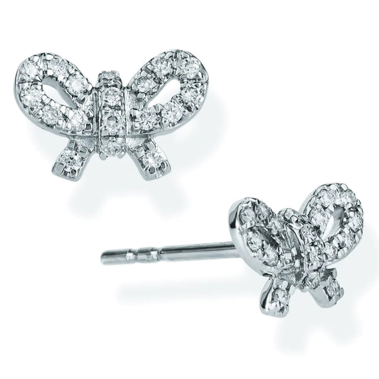 Diamond Ear Studs White Gold