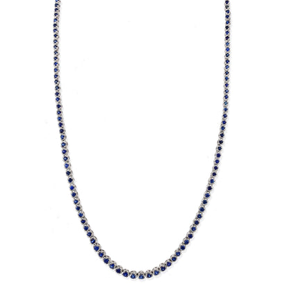 Blue Sapphire Tennis Necklace