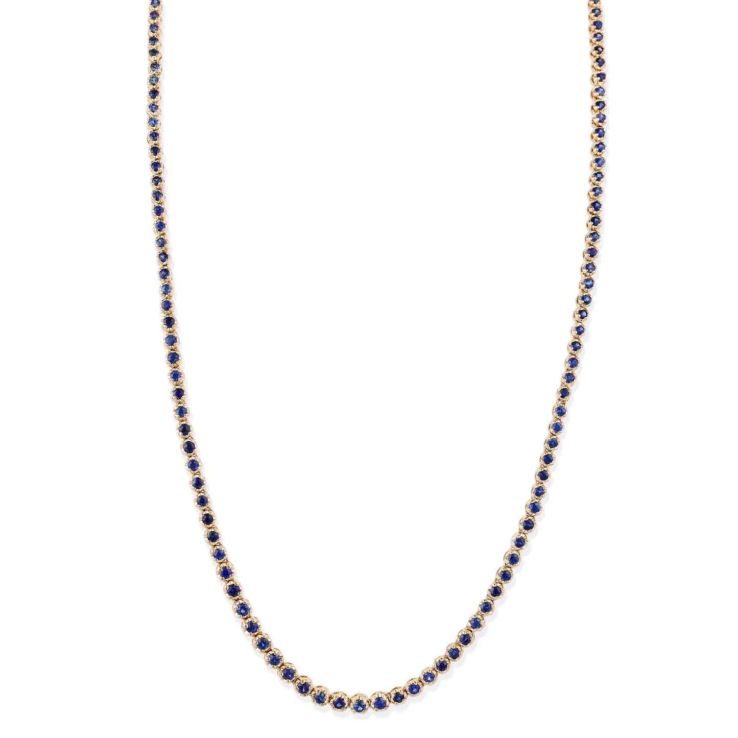 Blue Sapphire Tennis Necklace