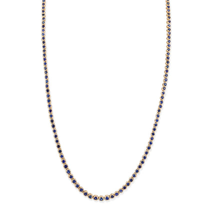 Blue Sapphire Tennis Necklace