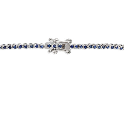 Blue Sapphire Tennis Necklace