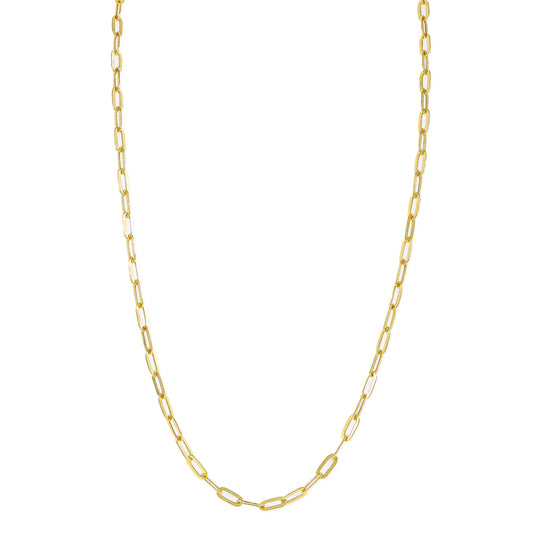 14kt Gold Flat Paperclip Necklace