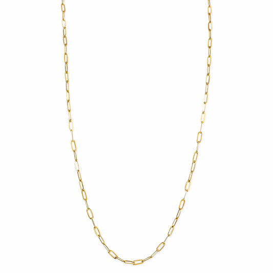 14kt Gold Flat Paperclip Necklace
