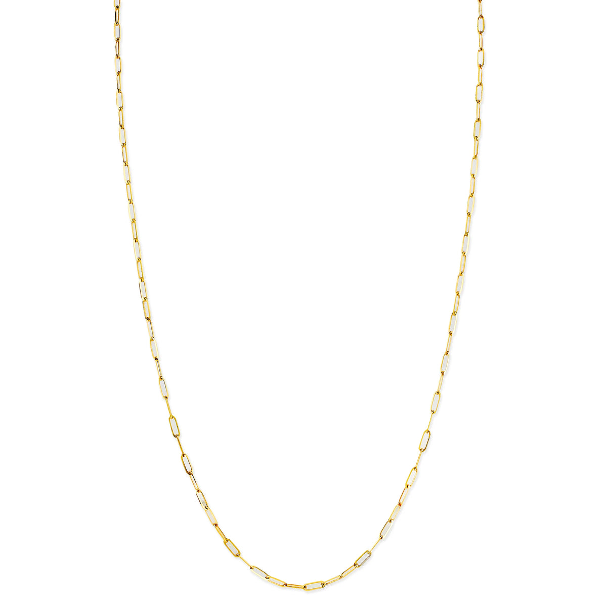14kt Gold Flat Paperclip Necklace