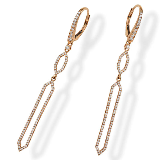 14kt. Rose Gold Diamond Earrings