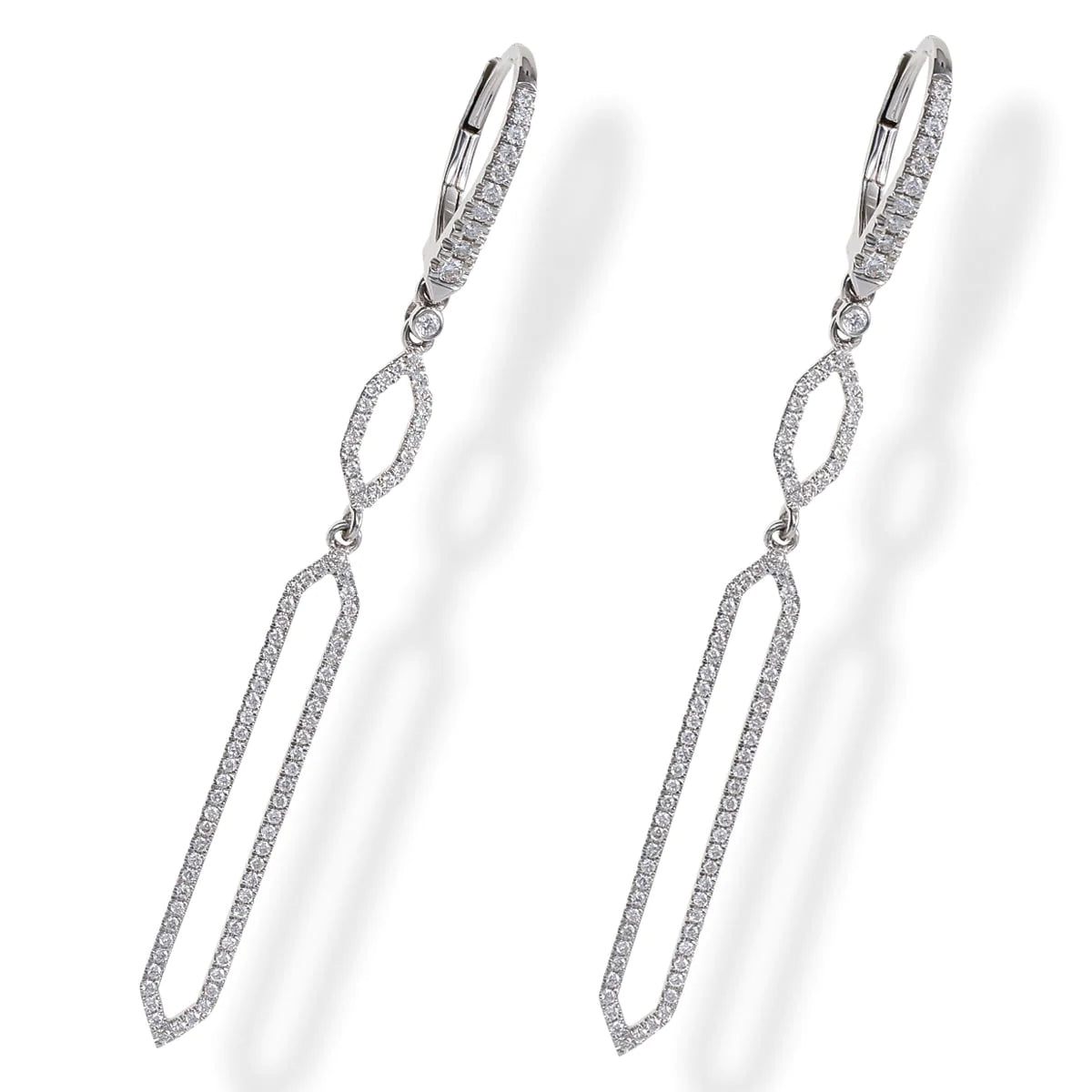 14kt. White Gold Diamond Earrings