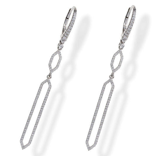 14kt. White Gold Diamond Earrings