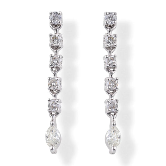 14kt White Gold Diamond Earrings