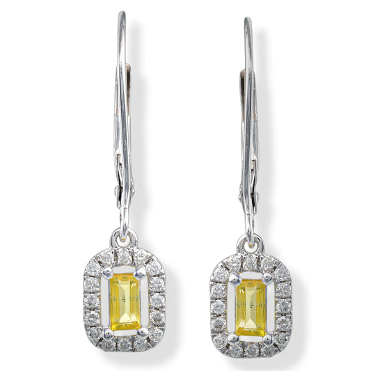 14kt. Diamond/tourmaline Earrings