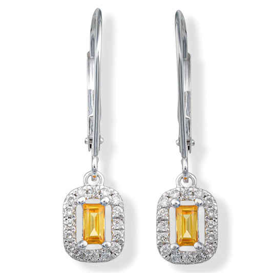 14kt. Diamond/tourmaline Earrings