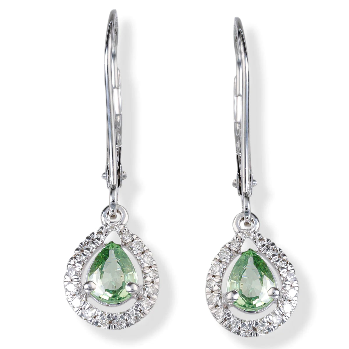 14kt. Diamond/tourmaline Earrings