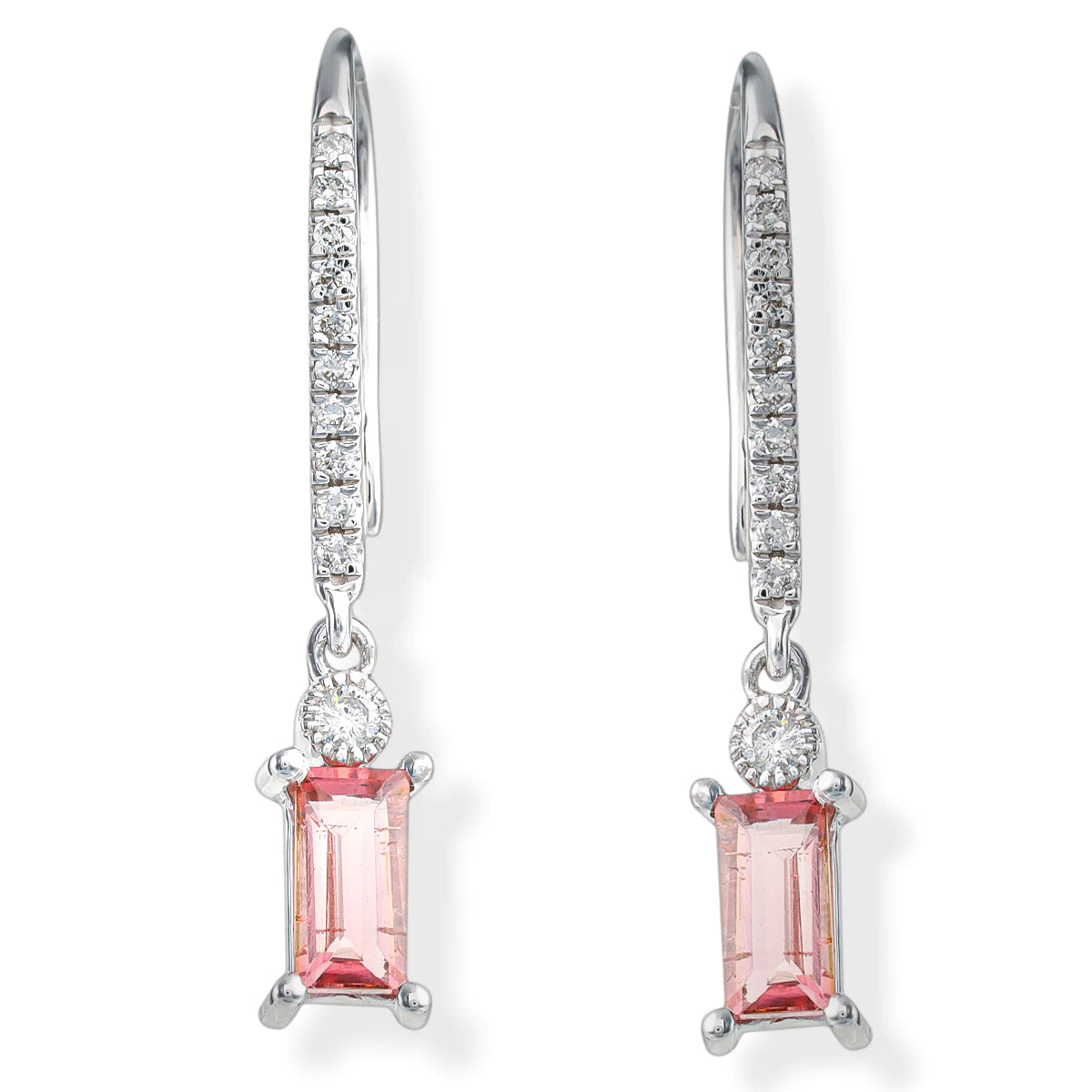 14kt. Diamond/tourmaline Earrings