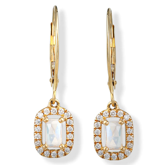 14kt. Diamond/opal Earrings