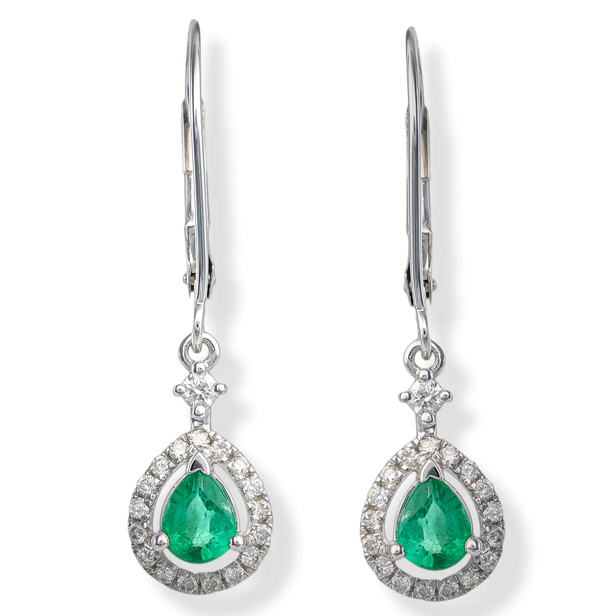 14kt. Diamond/emerald Earrings