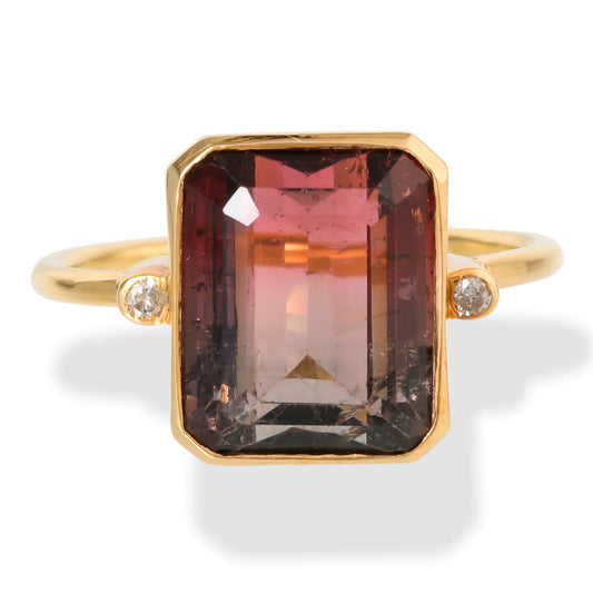 Diamond/tourmaline Ring