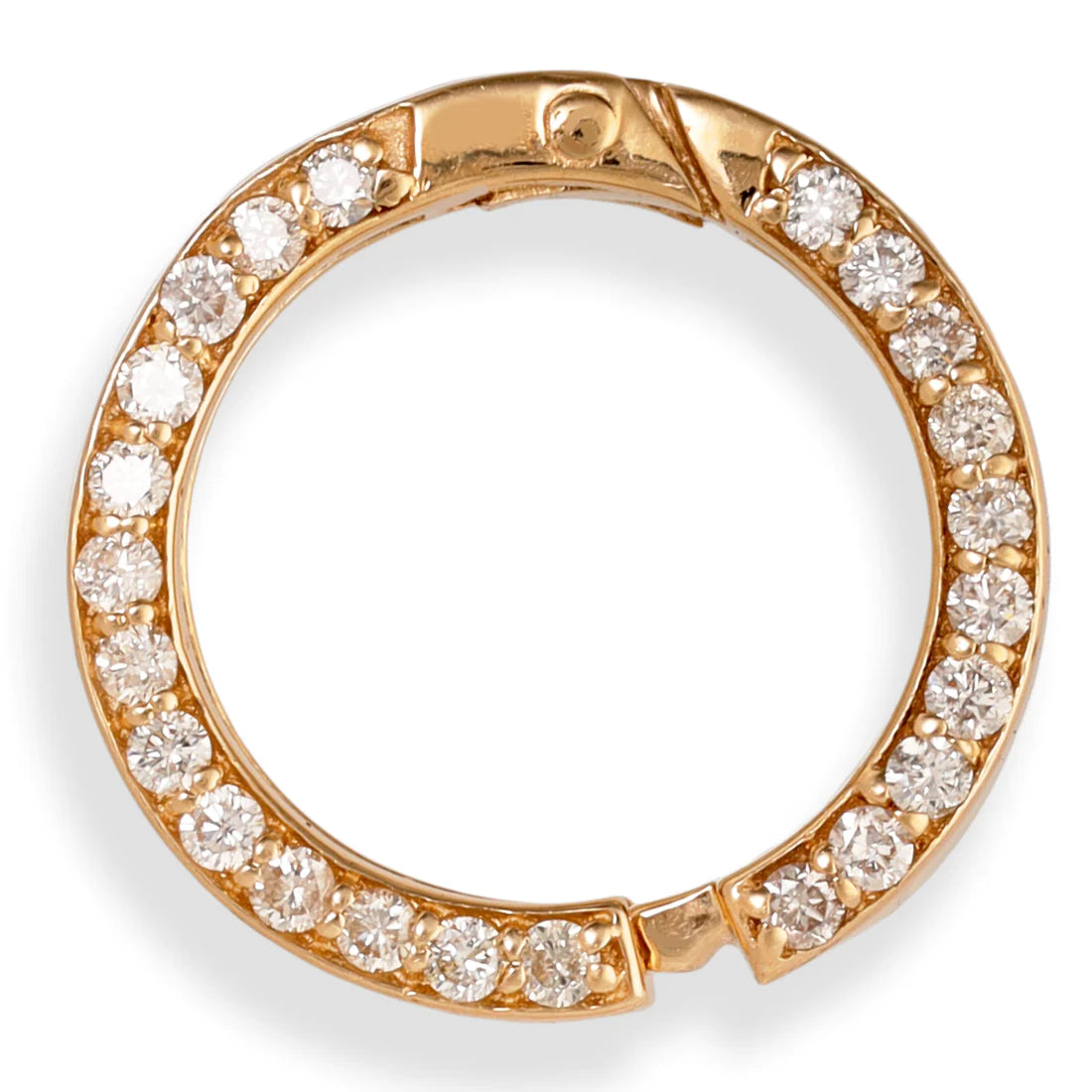 14kt Yellow Gold Diamond Round Lock