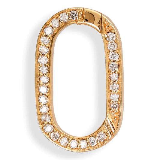 14kt Yellow Gold/diamond Paper Clip Lock