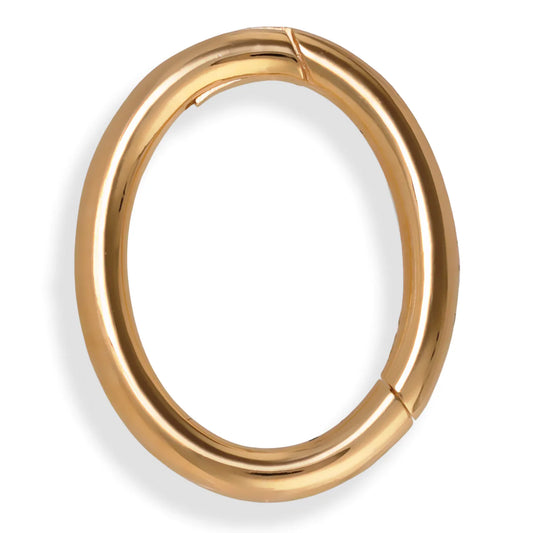 14kt Gold Oval Shape Lock