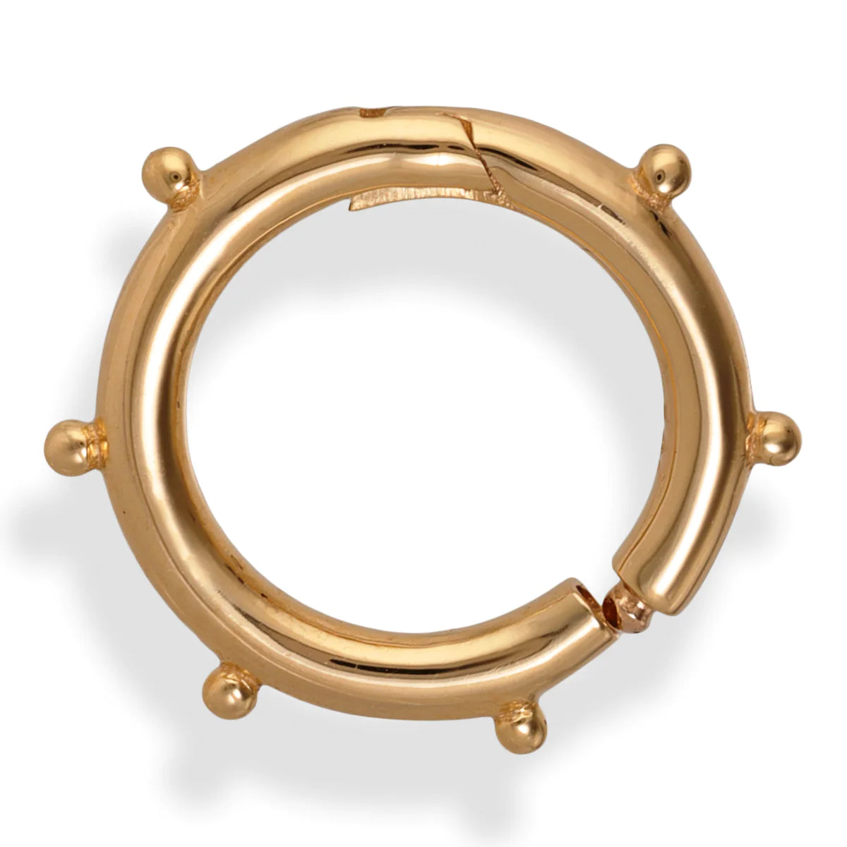 14kt Gold Round Spike Lock